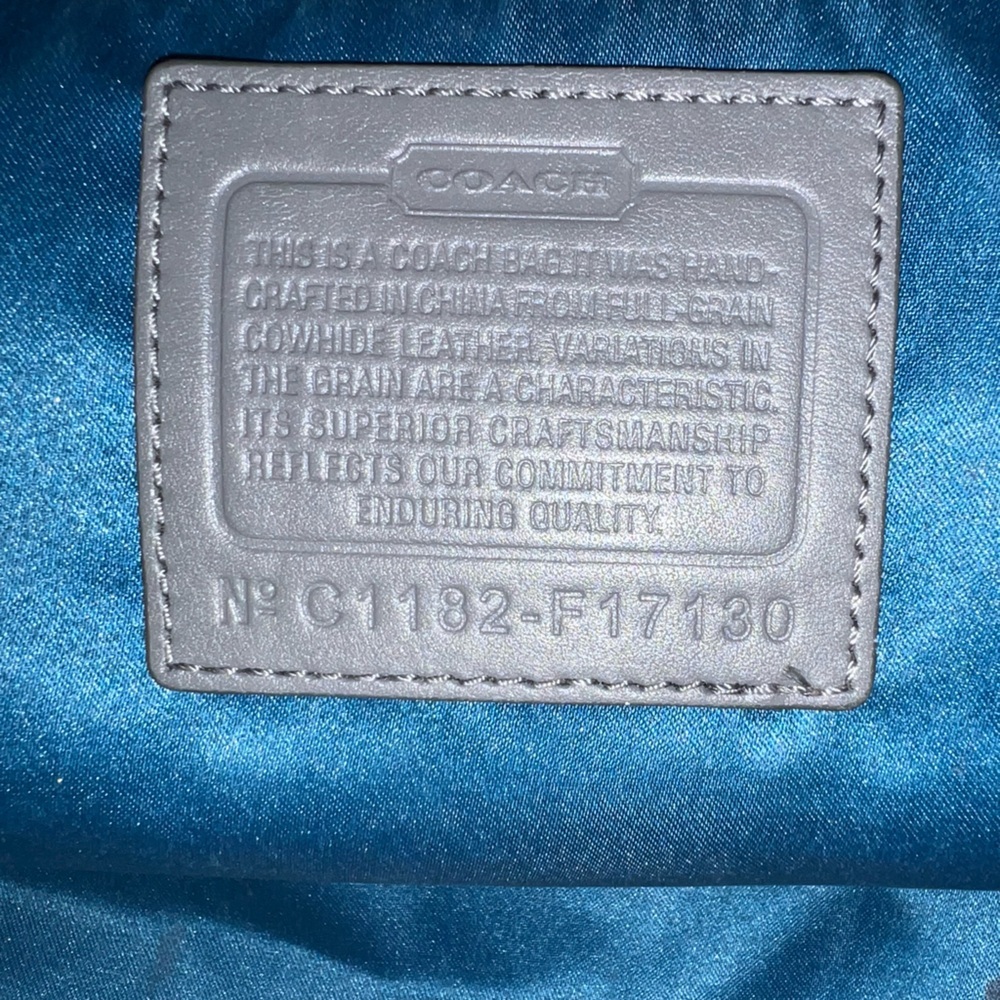 Coach Metallic Silver Leather Satchel Bag-see callouts - Picture 9 of 15